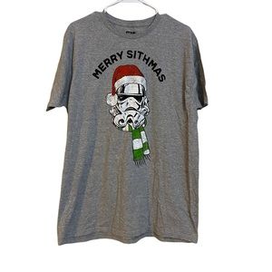 Star Wars Men’s Short Sleeve "Merry Sithmas" Christmas Shirt Size XL